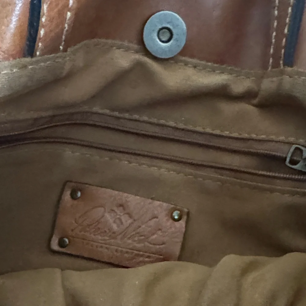 Patricia Nash Brown and Black Leather Tote - Picture 7 of 13